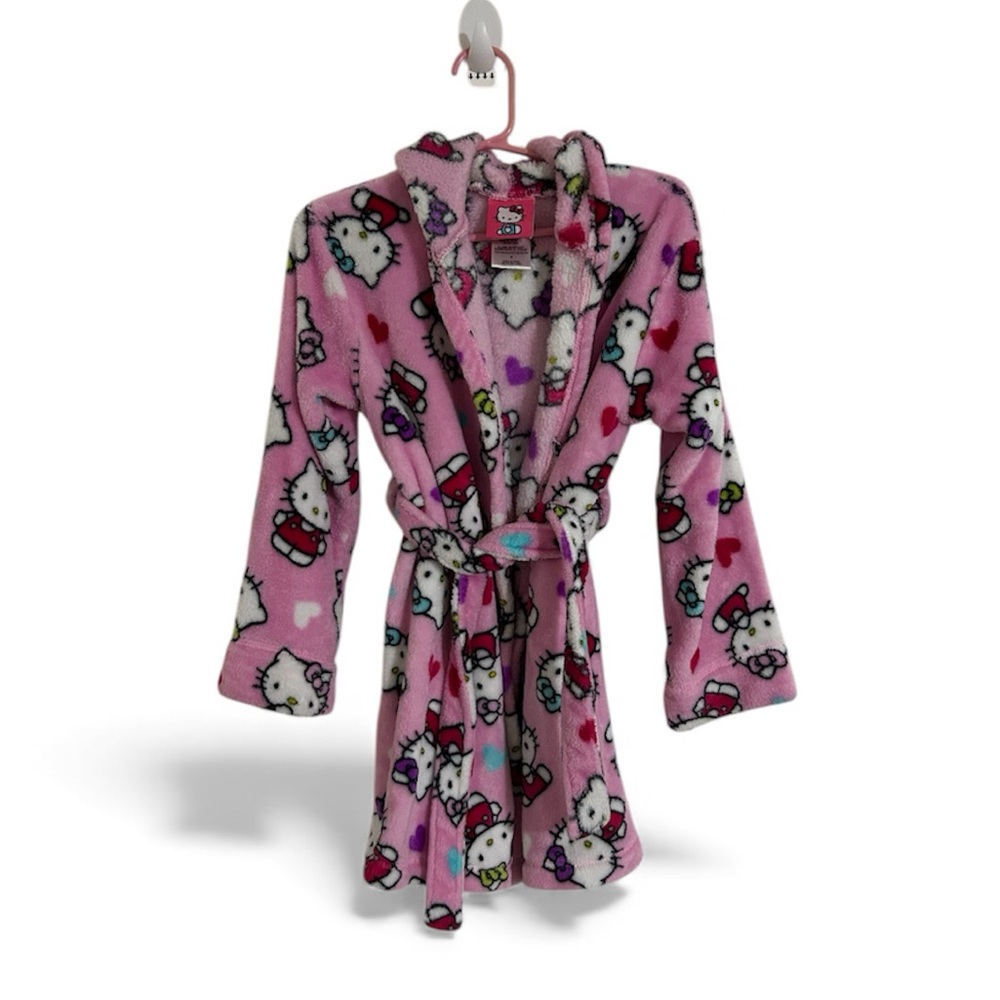 Hello Kitty Pink Fleece Robe Girls, Size 5